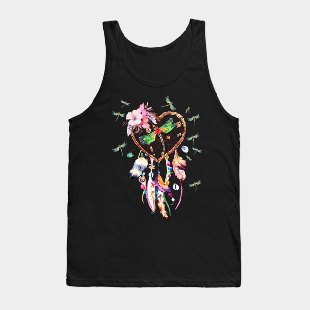 Dragonfly Dreamcatcher Love Tank Top by Rumsa